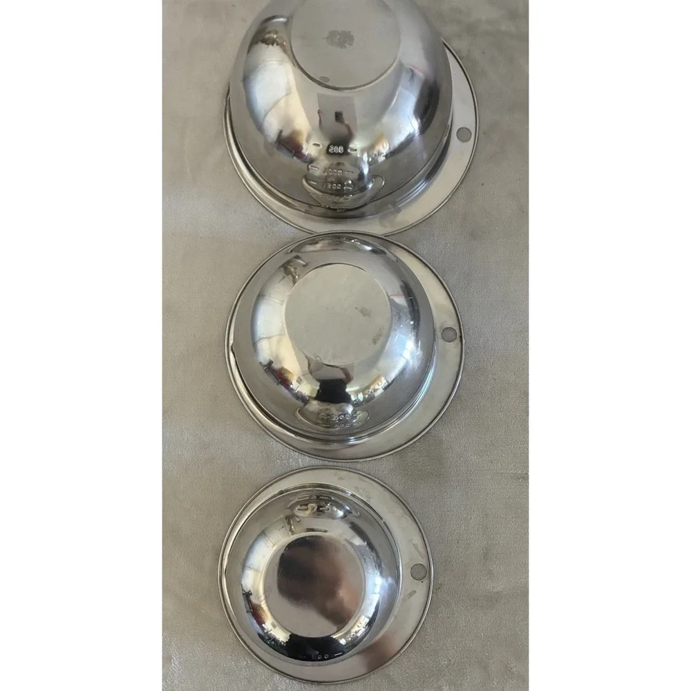 Mixing Bowl Set Nesting‎ Measuring Bowls Stainless Steel 1/1.5/2.5 qt